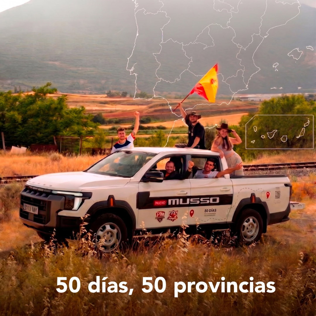 El KGM Musso recorre las provincias españolas benéficamente